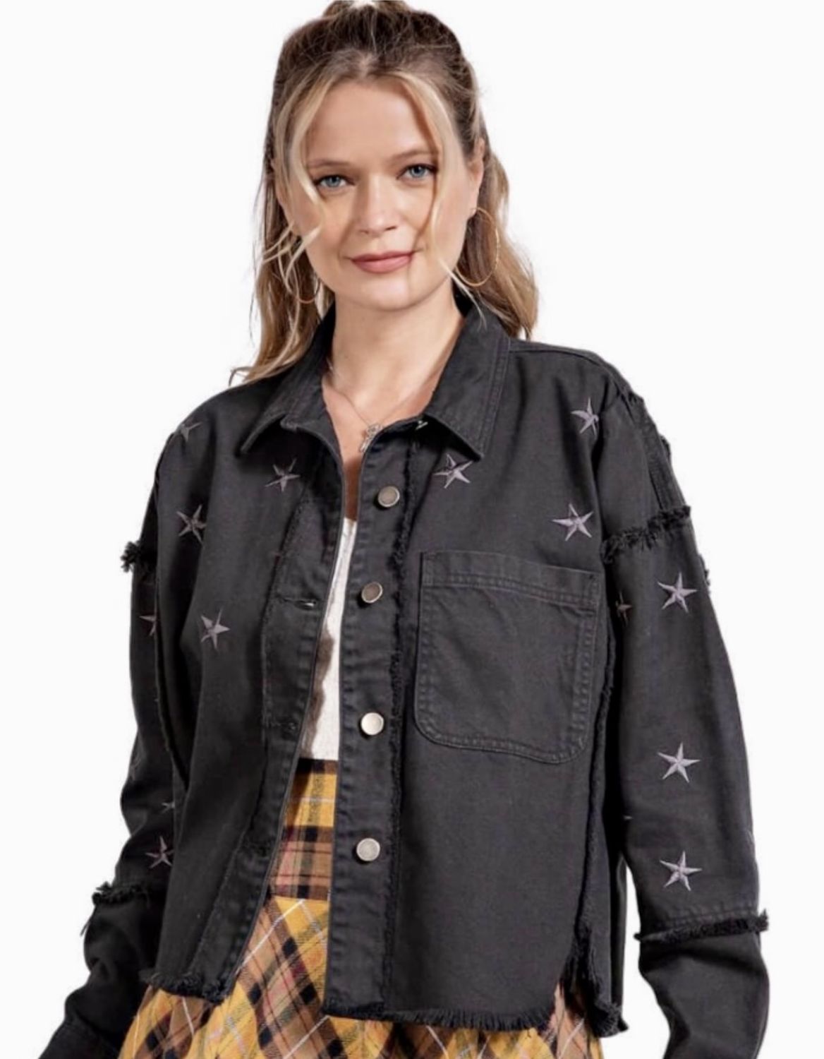 easel black star jacket