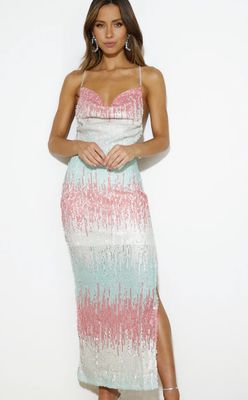 lina mult color sparkle dress