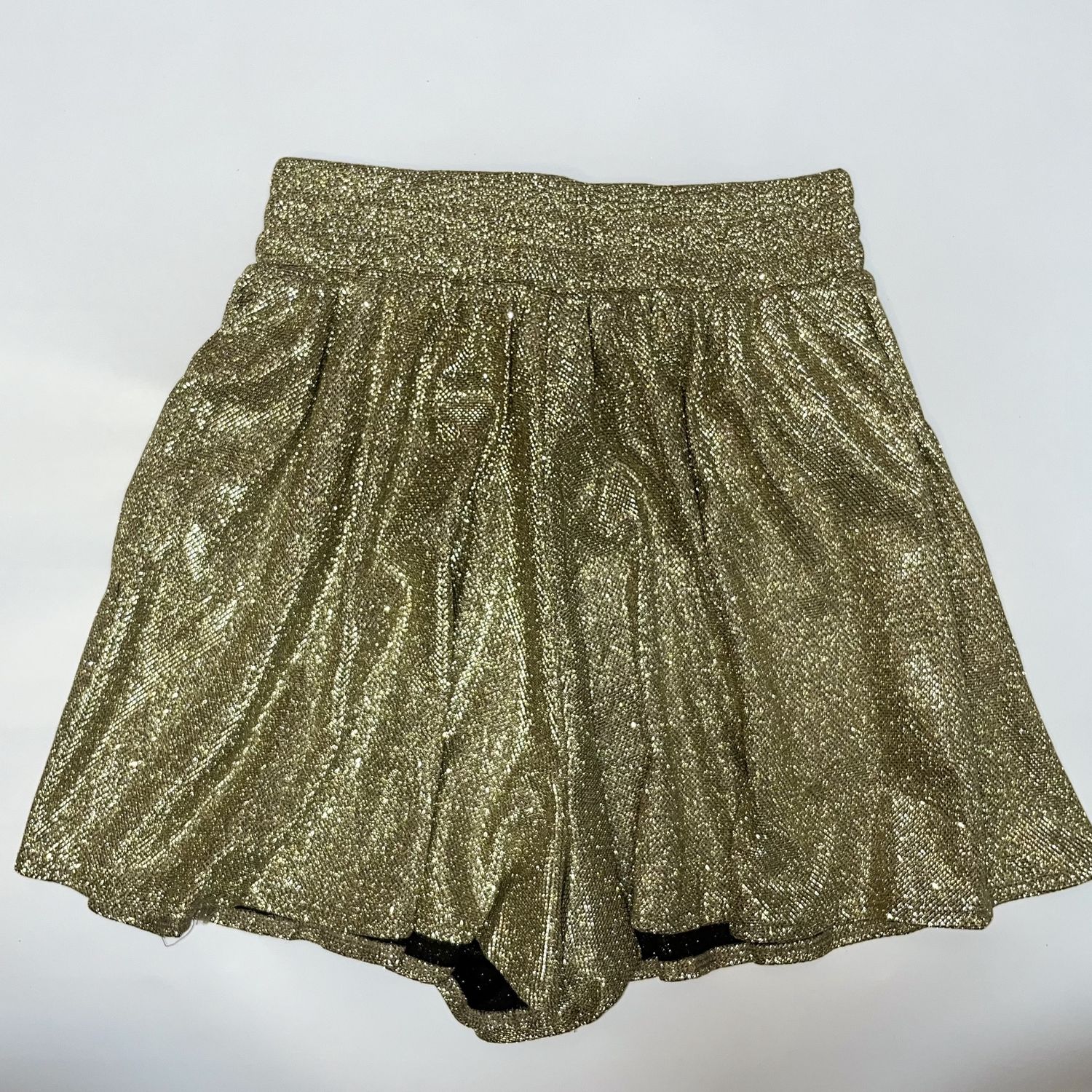 glam gold shorts