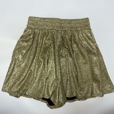 glam gold shorts
