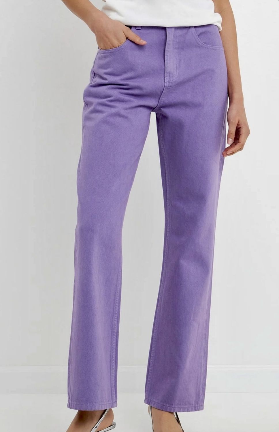 cello purple pants no holes mid rise straight