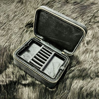 Black Velvet  Travel Size Jewelry Box.