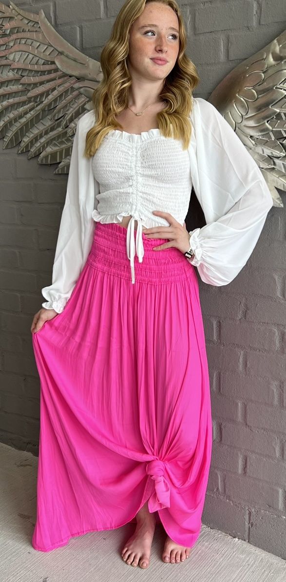 kori hot pink skirt