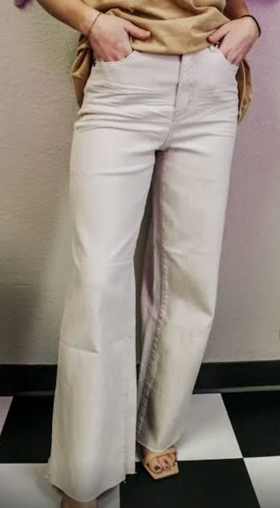 easel tan flare jeans