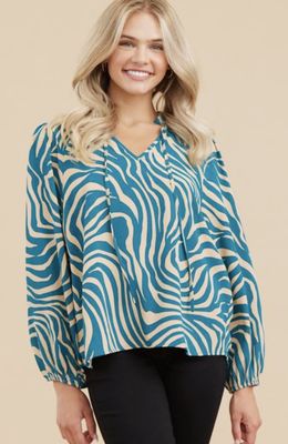 jodifi teal lepord top