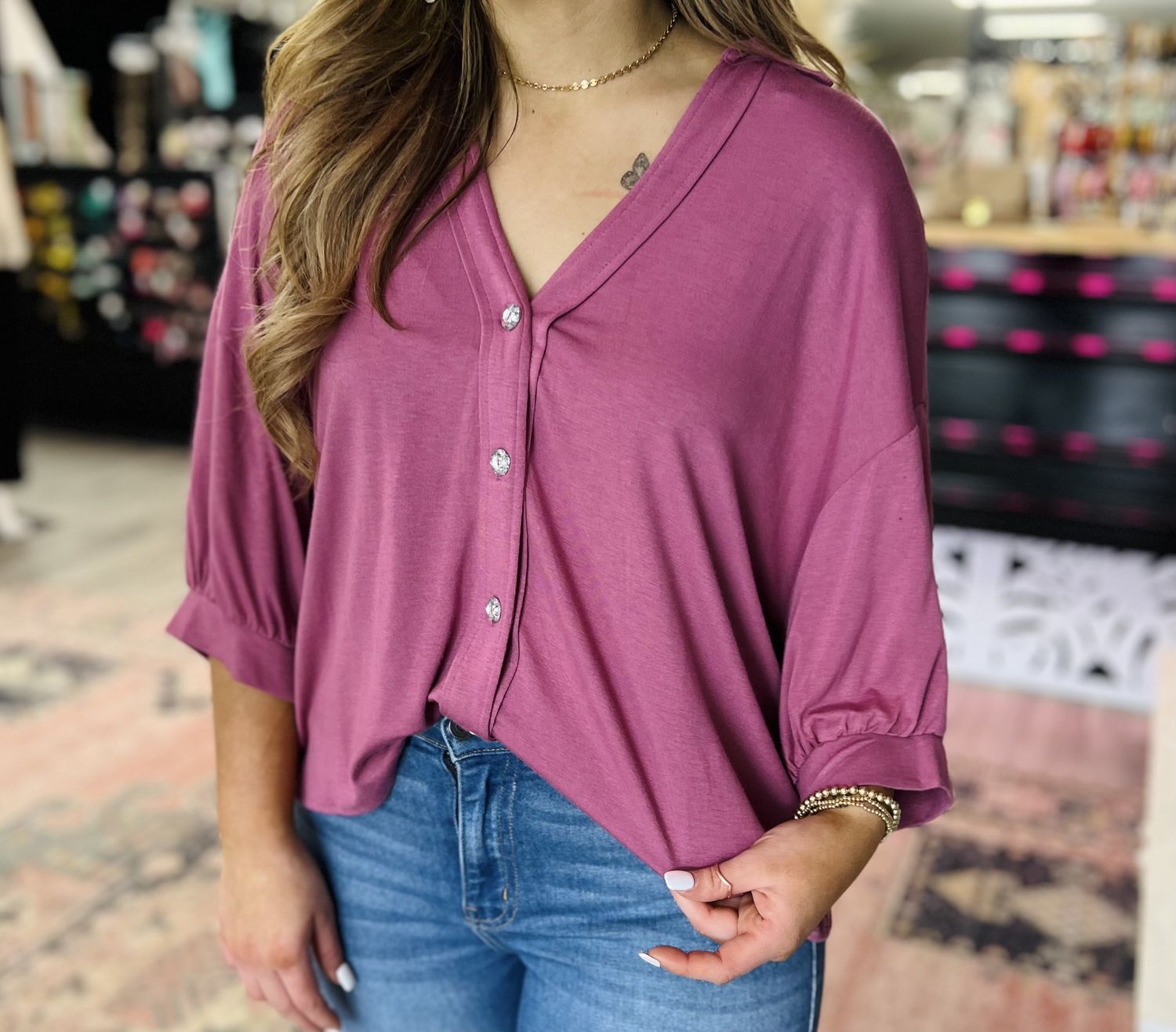 adora mauve shirt
