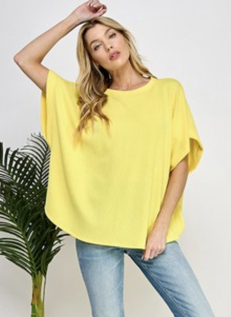blumin yellow rib top
