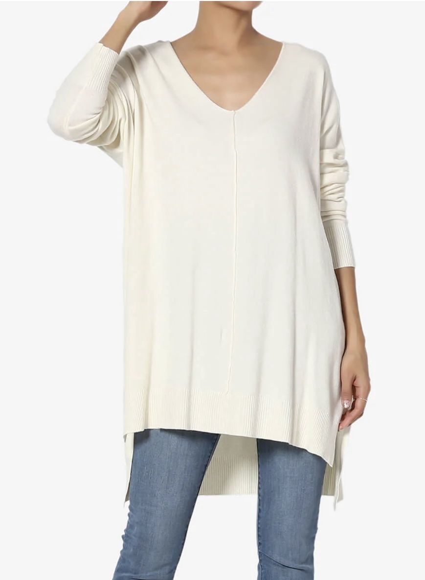 Merci white oversized long sleeve shirt