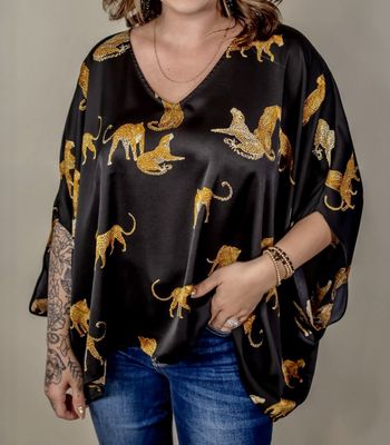 Jodifl black top with leopards