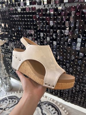 Corkys Wedges white metallic- Carley