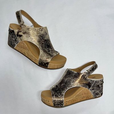 Corkys wedges bronze textured- Pasture