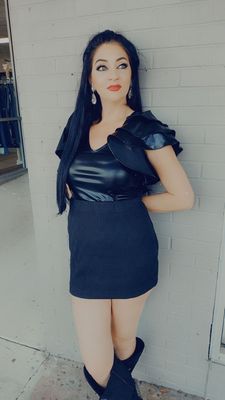 Glam leather body suit black