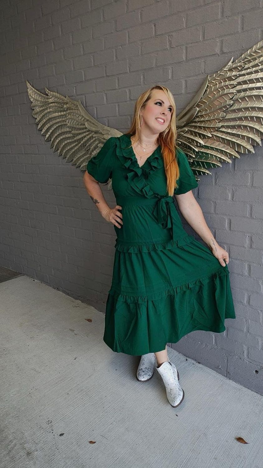 Hunter Green Beauty Dress