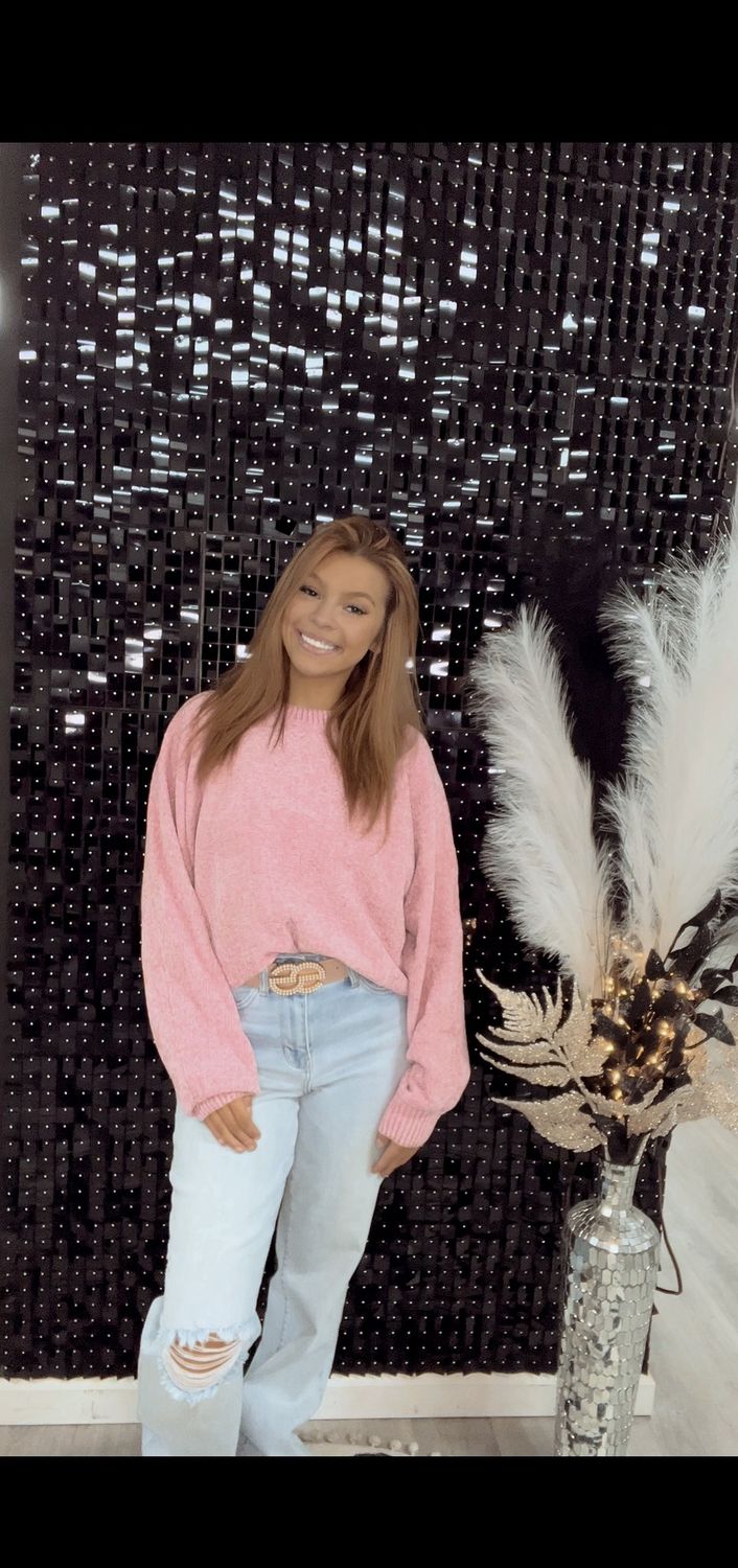 Hyfve Rose Ribbed  Sweatshirt