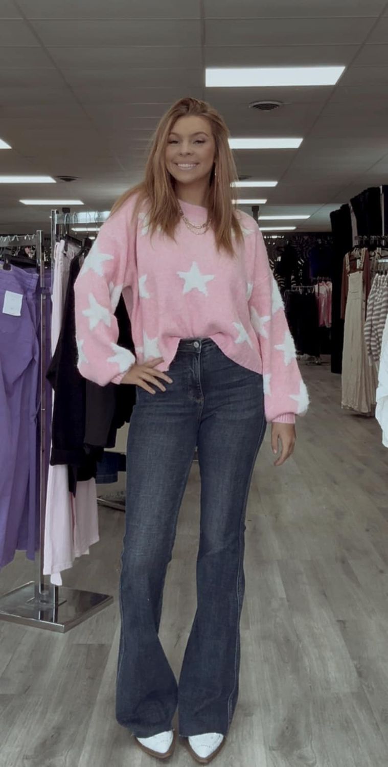Adora Long Sleeve Star Sweater