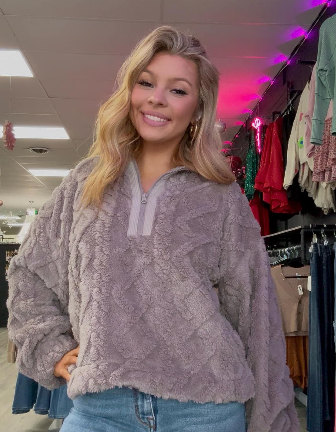 Grey Pull Over Very Soft Long Sleeve