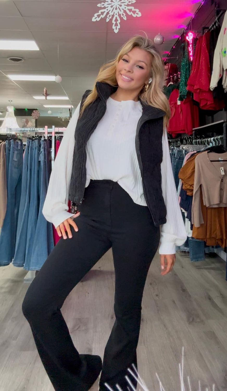 Black Puffer Vest
