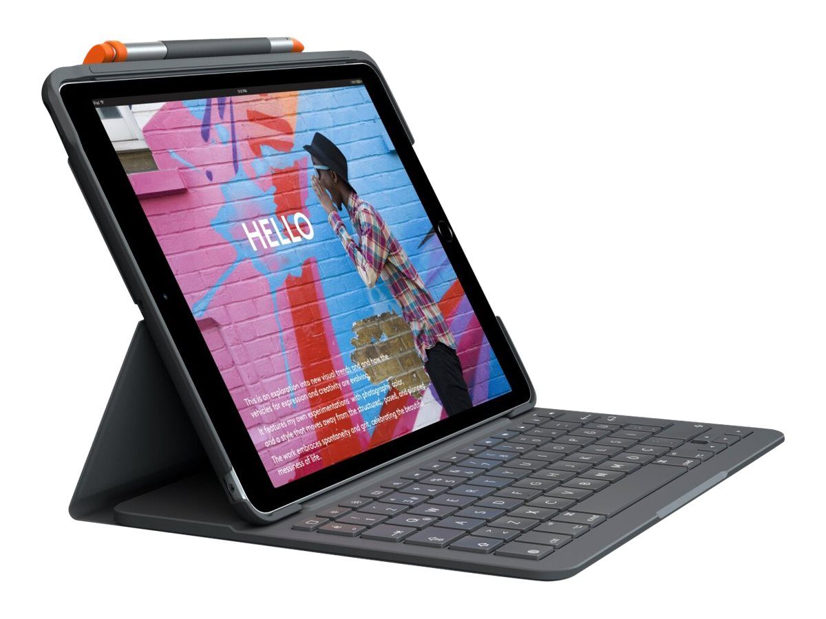 Logitech Slim Folio Keyboard for Apple iPad 10.9/iPad 11 (A16) graphite QWERTZ