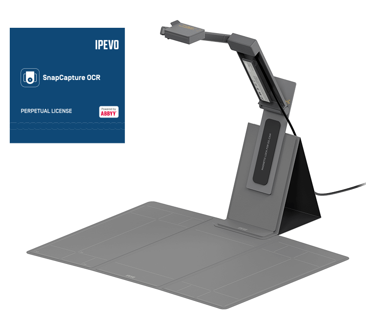 IPEVO DO-CAM-S Dokument Scanner (Gray) [Global] DO-CAM(Grey) + Scanner Pad + OCR