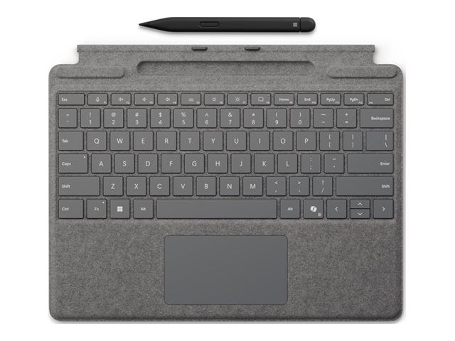 Microsoft Surface Pro Keyboard mit Copilot-Taste Platin - Surface Slim Pen 2