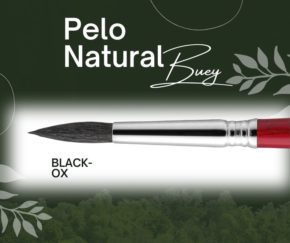 Pincel de Pelo natural de Buey- BLACK