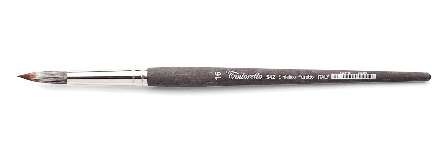 Pincel Redondo EXTRA Largo/ Fibra HURON - Acuarela