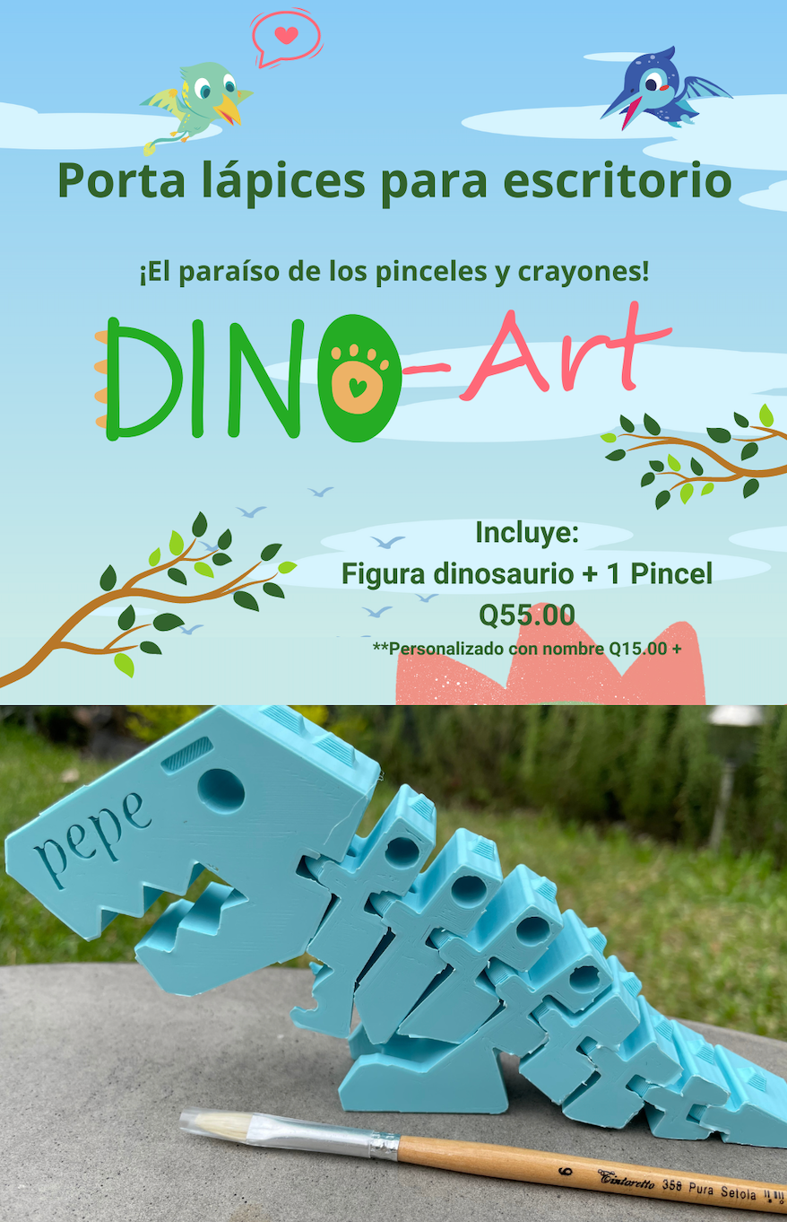 SET  DE PORTA PINCELES DINO-ART
