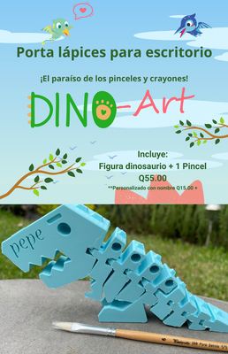 SET  DE PORTA PINCELES DINO-ART