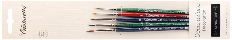 SET de 5 Pinceles Italianos  para trazos en MINIATURA