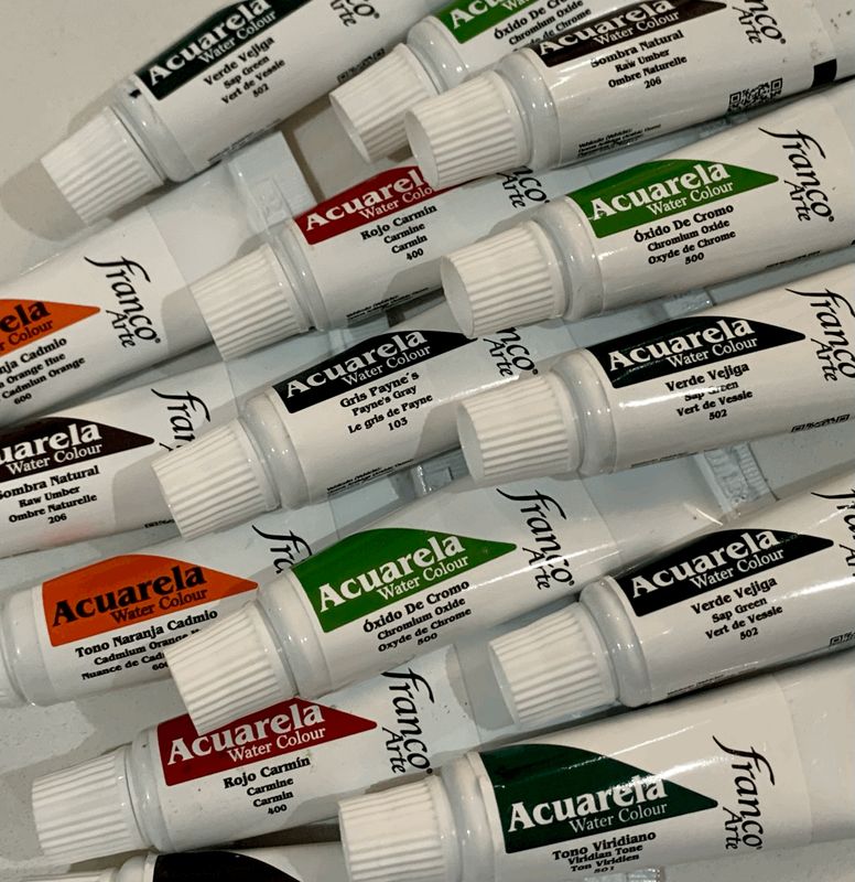 TUBO de Pintura Acuarela Franco Arte 15ml.    Q25.00