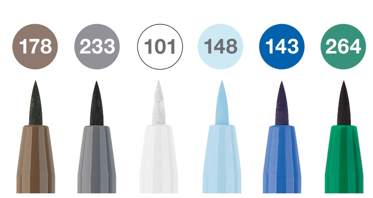 Marcador Faber Castell Pitt Artist Pen Brush 6 col. Winterlude