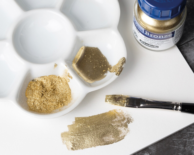 Aqua Bronze Schmincke 20ml Rich Pale Gold