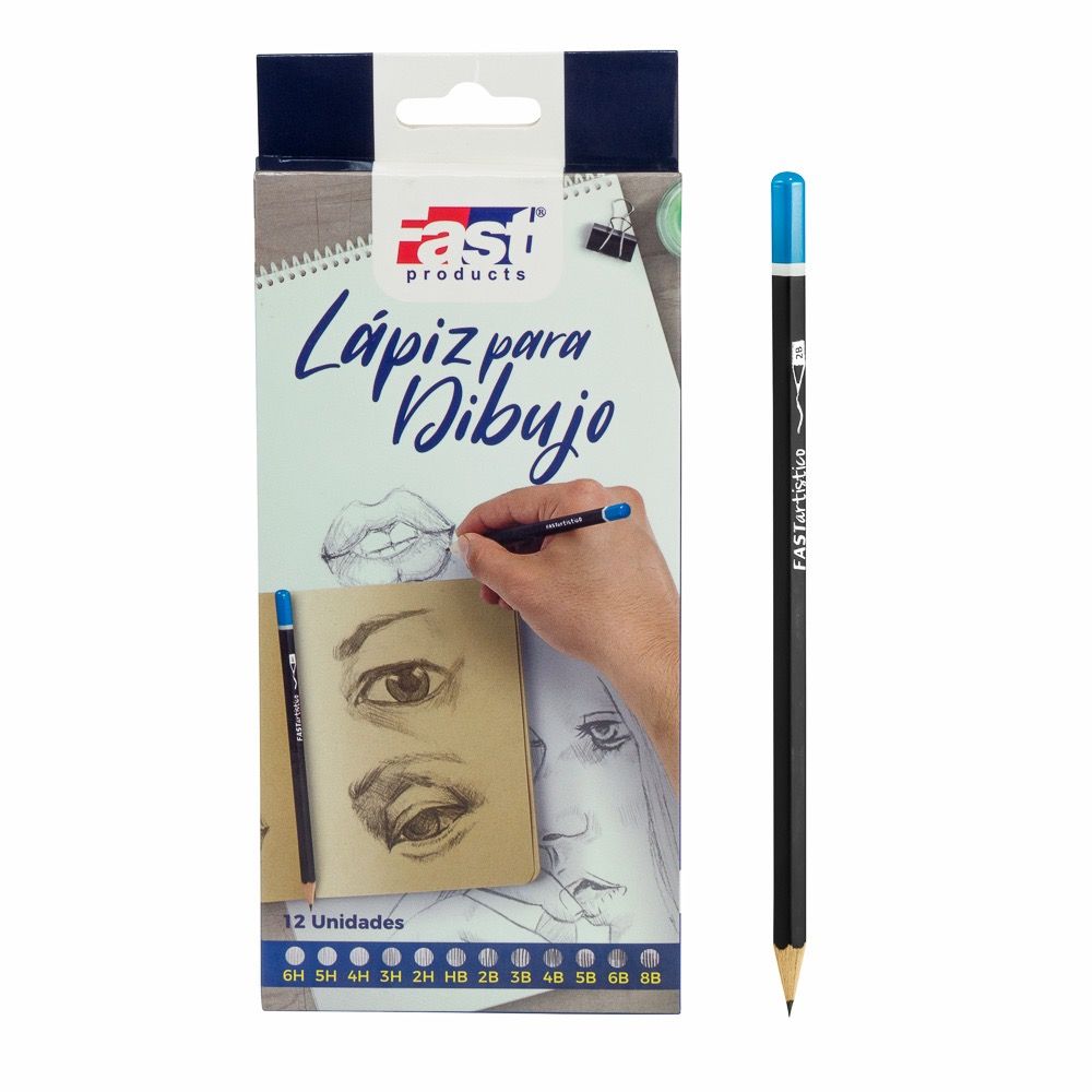 SET DE 12 LAPICES FAST PARA DIBUJO