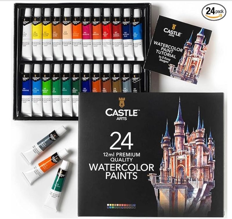SET de Acuarelas 24 colores  CASTLE Arts Premium Quality