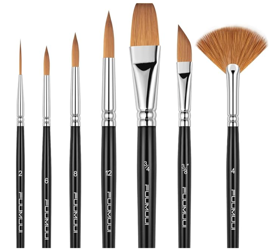 SET de 7 Pinceles de Kiolinsky para Acuarela