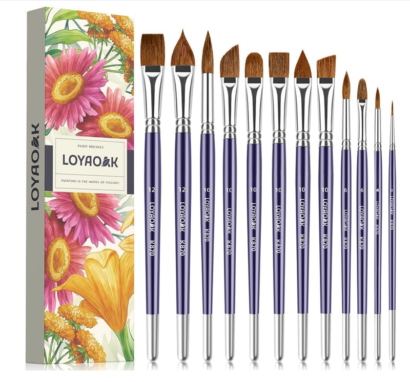 SET de Pinceles para Acuarela de 12 Piezas