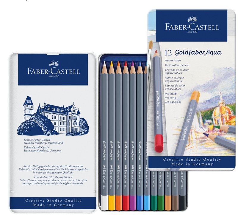 Lapiz Faber Castell Goldfaber Aqua 12 colores
