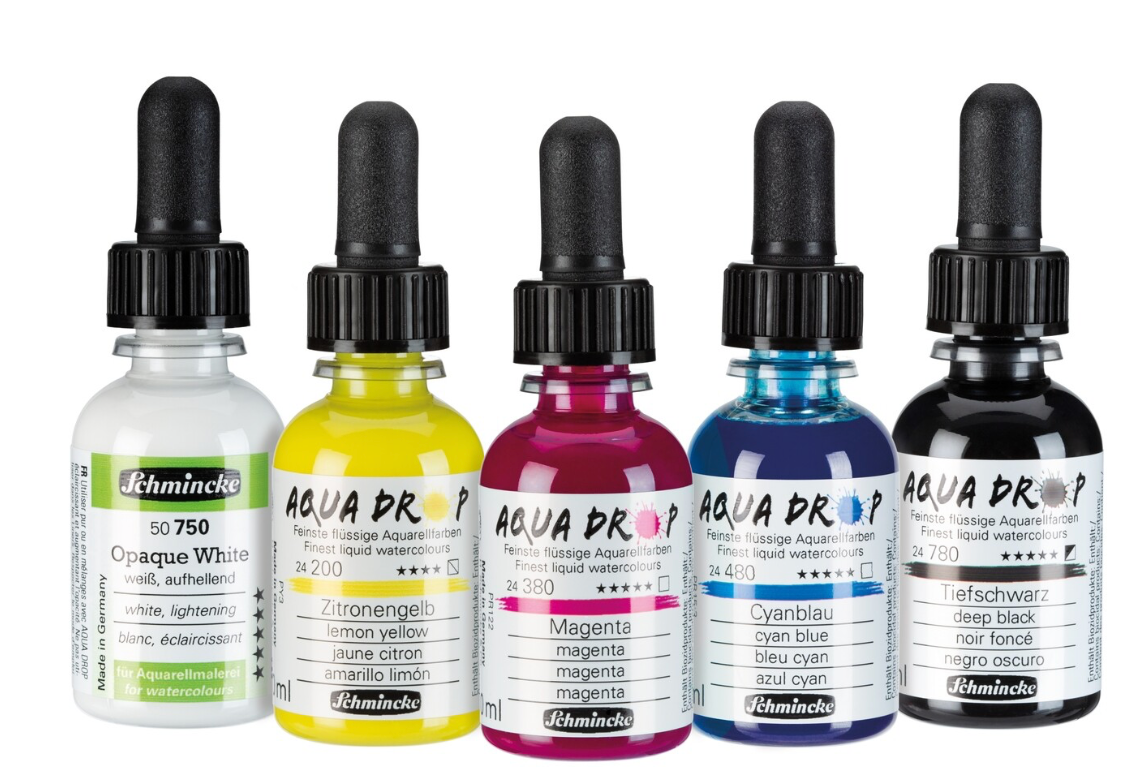 Acuarela Schmincke Aqua Drop 4 + Blanco