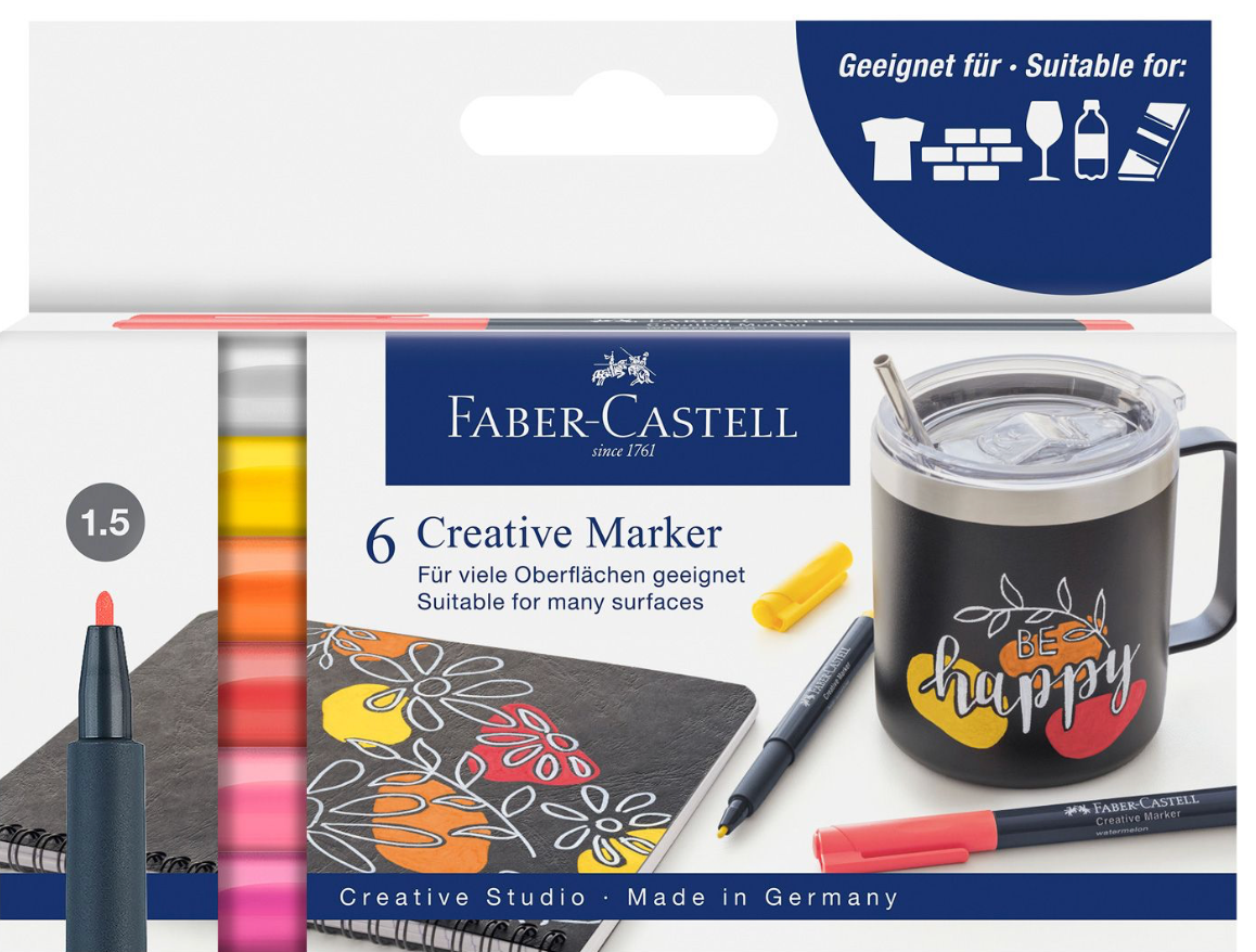 Marcador Faber Castell Creative Marker Set Summer Breeze, 6 col.