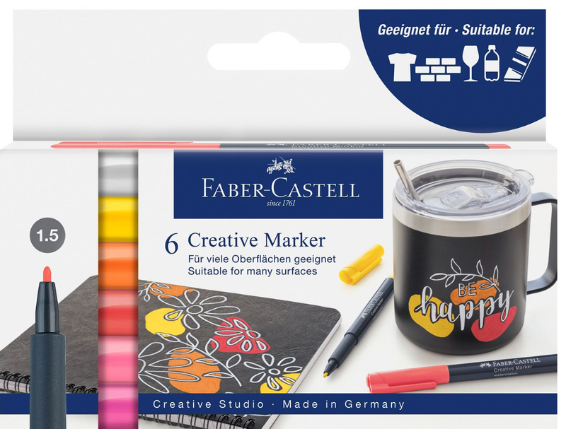 Marcador Faber Castell Creative Marker Set Summer Breeze, 6 col.
