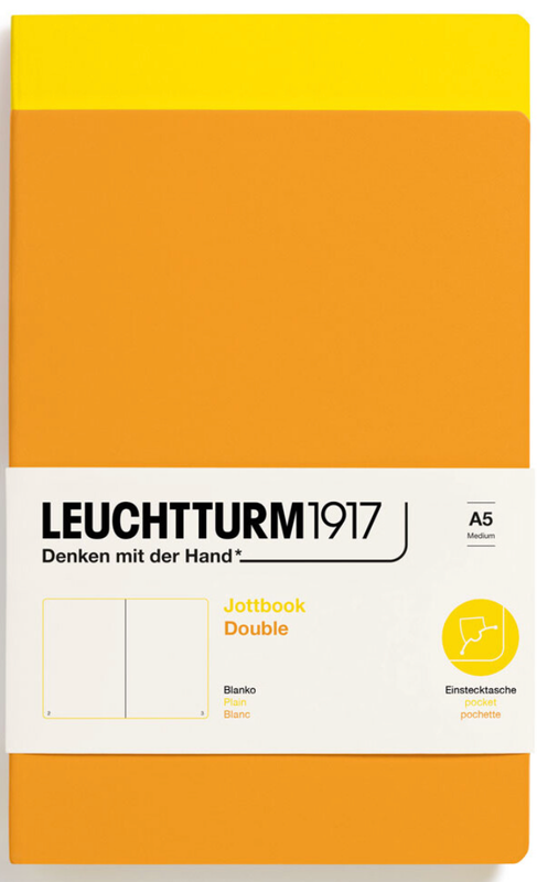 Cuaderno Leuchtturm1917 Jottbook Double A5, Lemon + Rising Sun