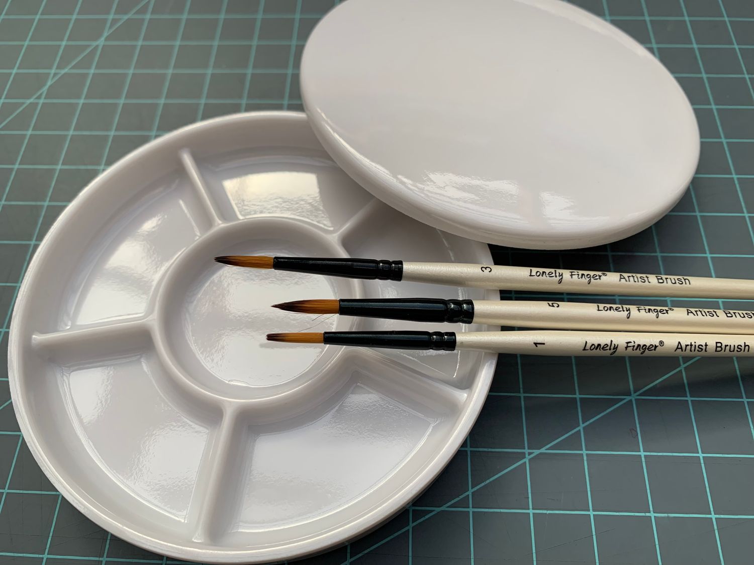 SET de Godete cerámico + 3 Pinceles