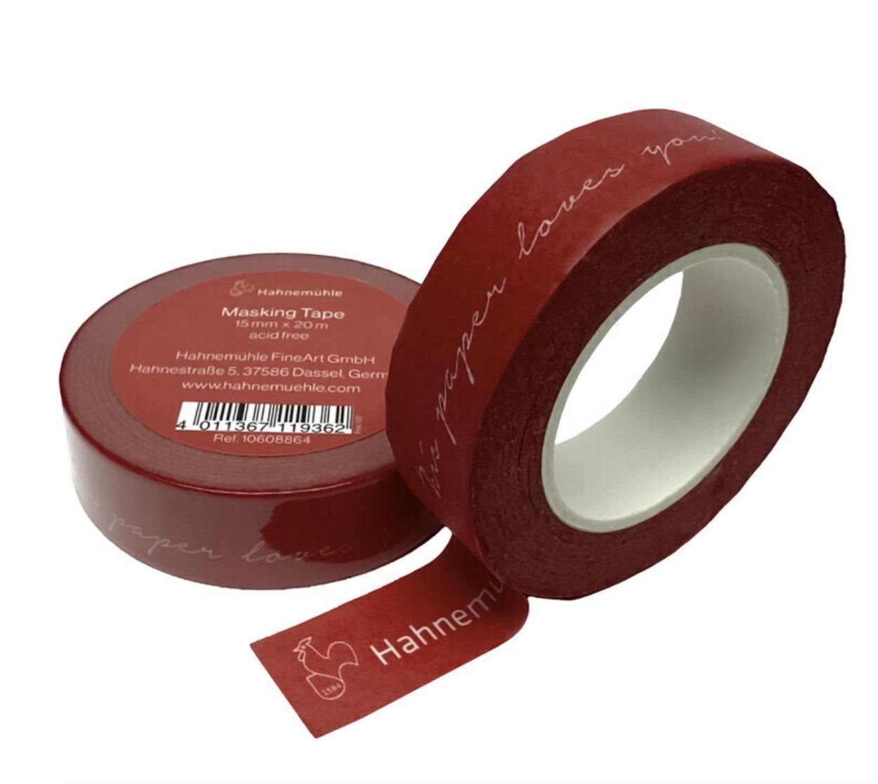 Cinta para enmascarar Hahnemühle Masking Rojo Tape 15mm x 20 mts