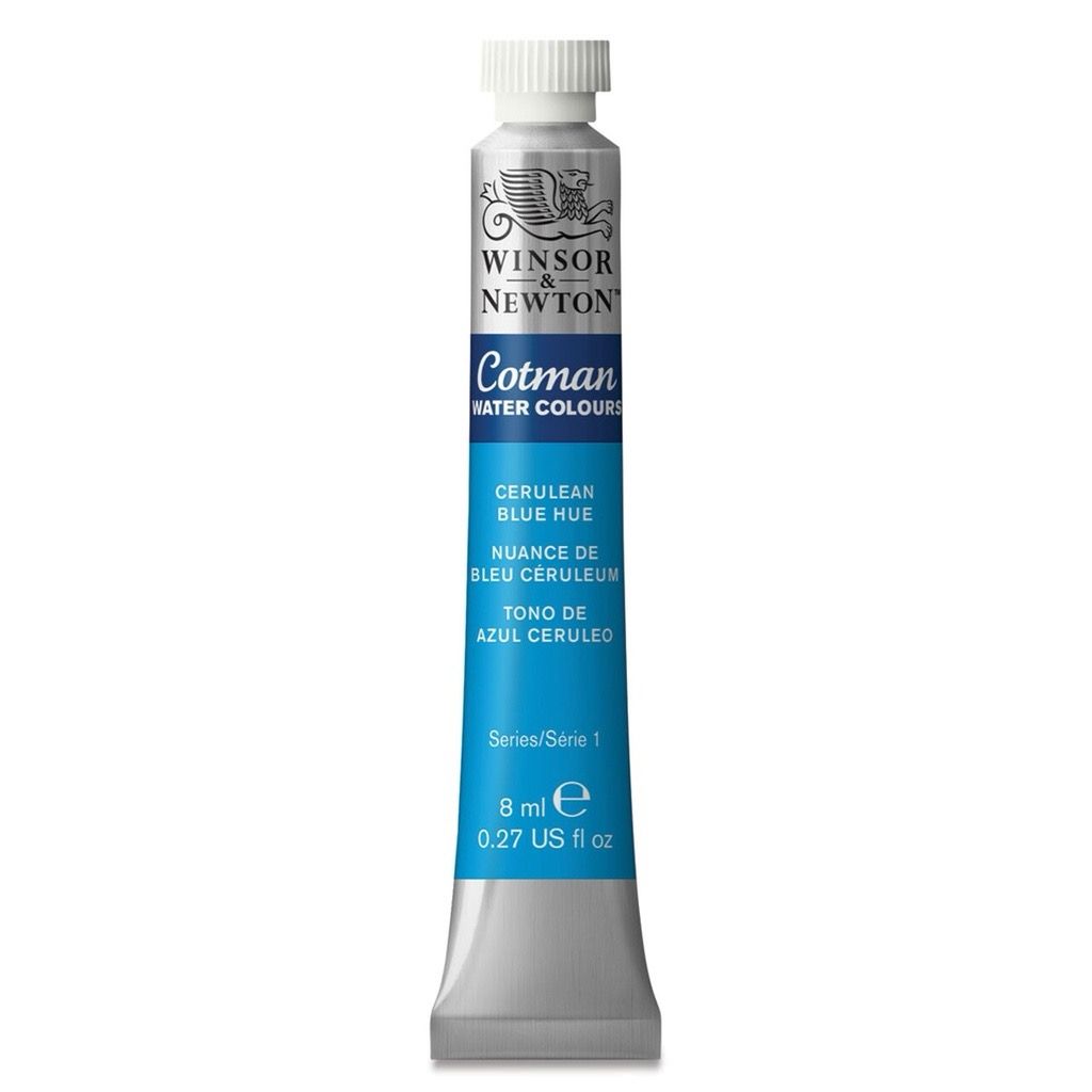 ACUARELA COTMAN 8ML CERULEAN BLUE  - WINSOR &amp; NEWTON