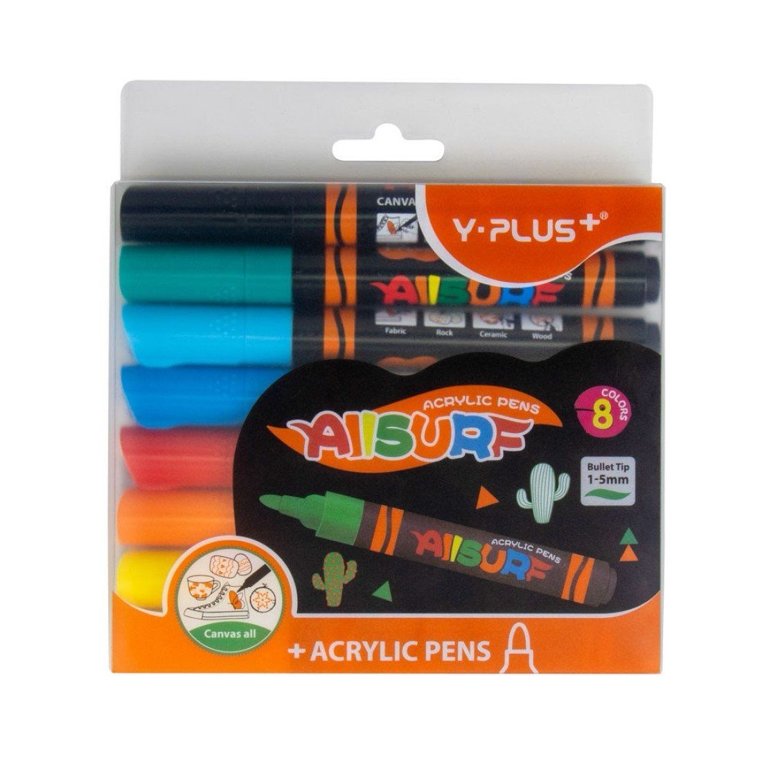 MARCADOR ACRILICO 8 COLORES