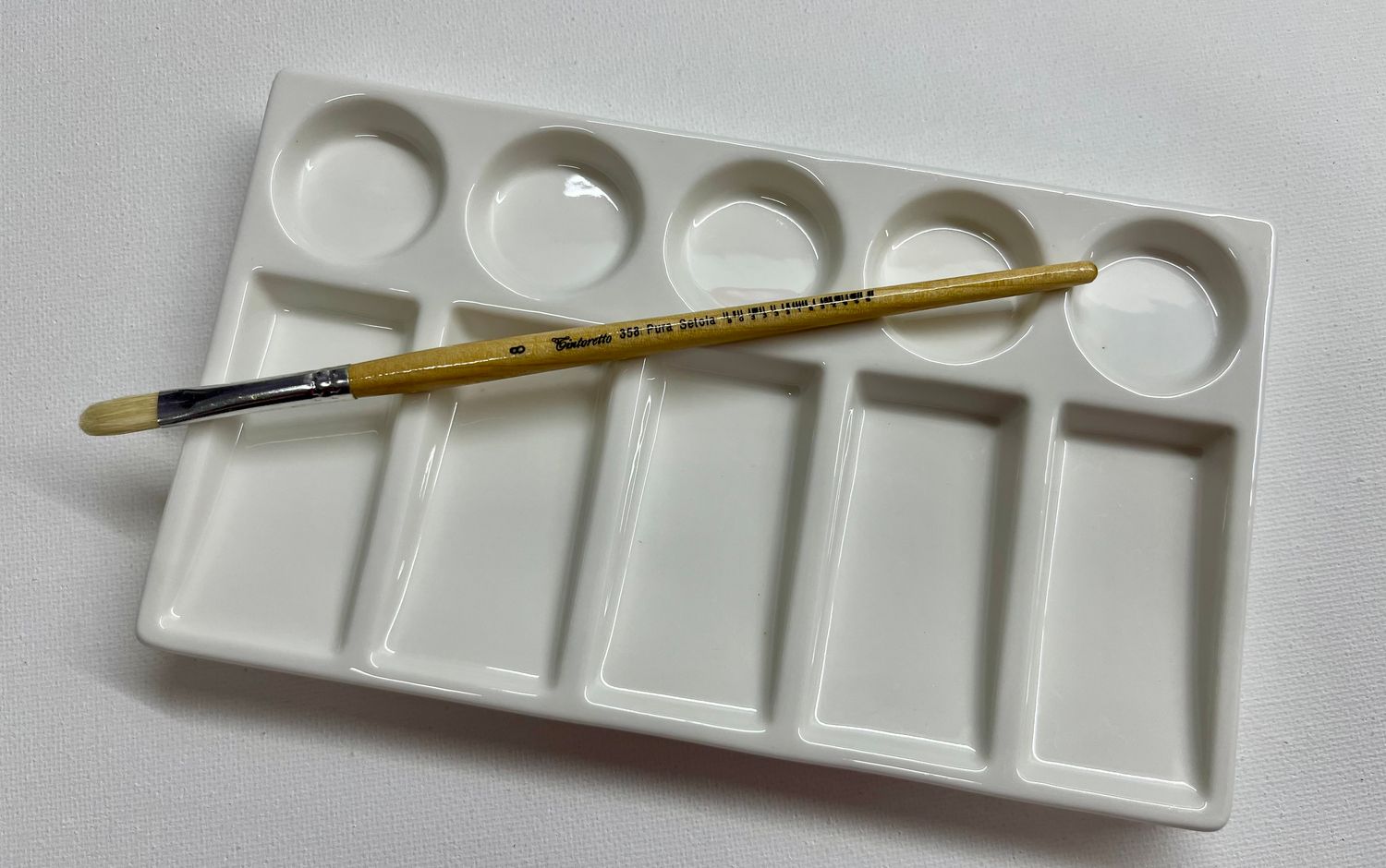 SET PALETA de Cerámica + PINCEL TRAZOS secos
