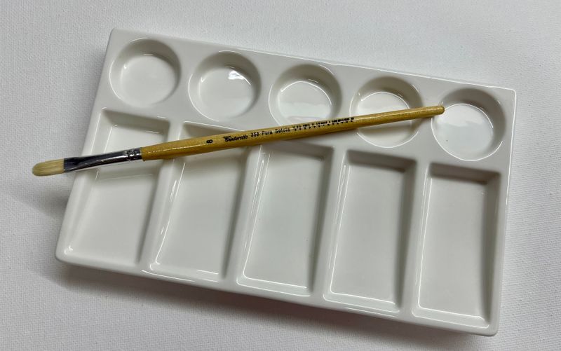 SET PALETA de Cerámica + PINCEL TRAZOS secos