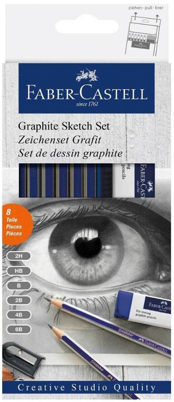 Lapices para  Dibujo Goldfaber Graphite Sketch 8 Piezas FABER CASTELL