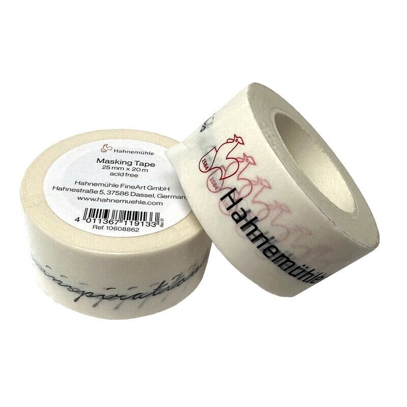 Cinta para enmascarar en color blanco  Hahnemühle Washi Masking Tape 25mm x 20 mts.