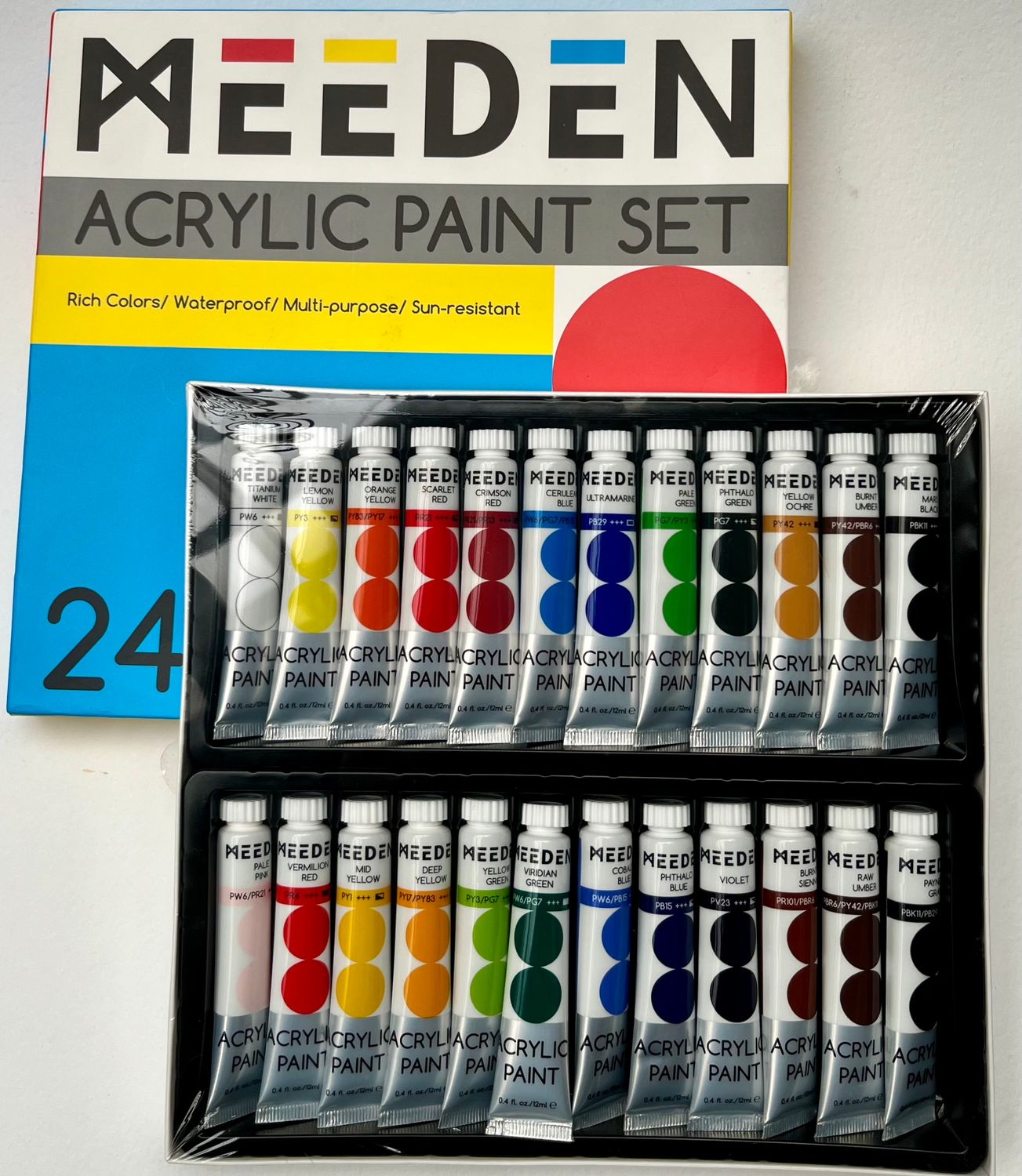 Pintura ACRILICA en tubo - MEEDEN